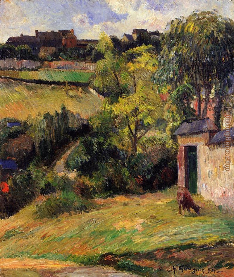 Rouen Suburb painting - Paul Gauguin Rouen Suburb art painting